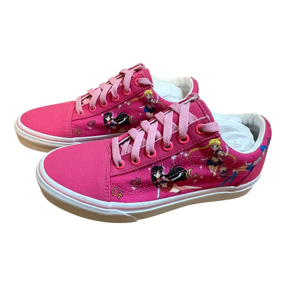 Vans Sneakers Women 7.5 Pink Sailor Moon Old Skool Customs Anime Limited Edition